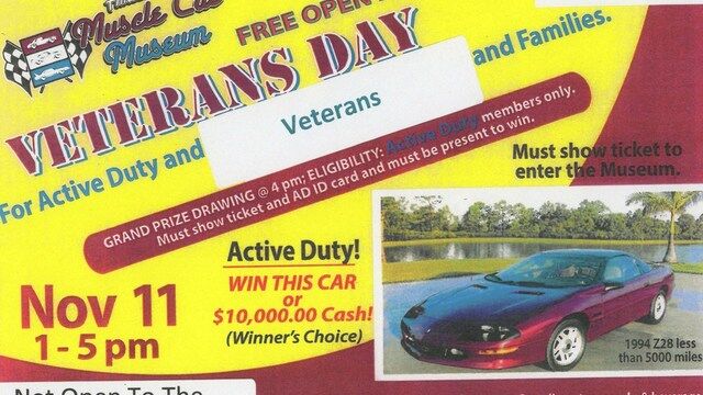 Veterans Day Open House/Car Giveaway - 11.11.17