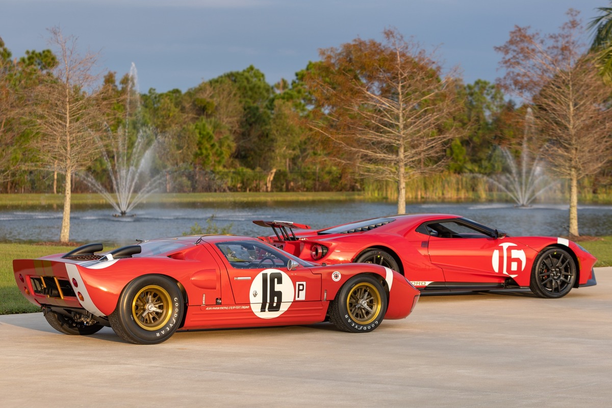 Old and New - 1966 and 2022 Ford GT Alan Mann Editions