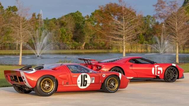 Old and New - 1966 and 2022 Ford GT Alan Mann Editions